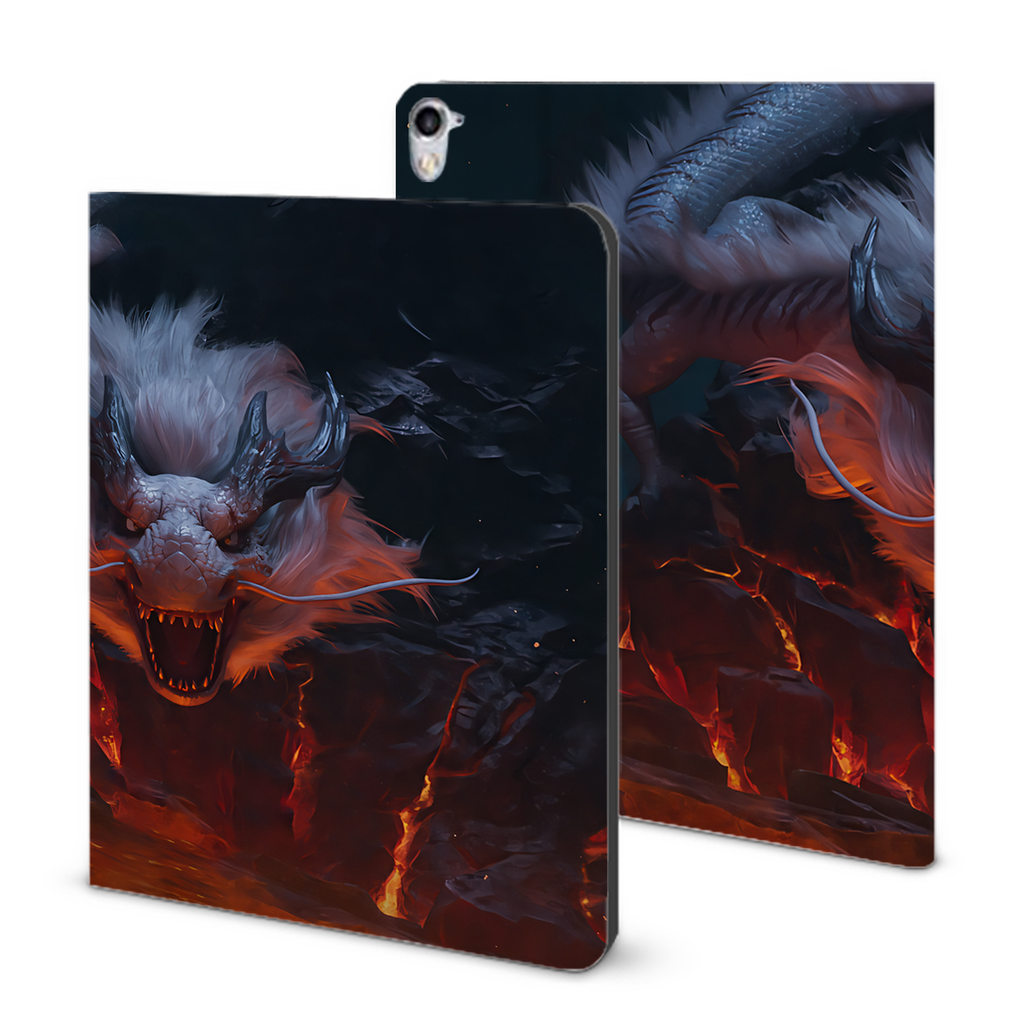 （画像用） Ne Zha 2 ナタ 魔童の大暴れ IPad ケース ブック型 PUレザー TPU 耐衝撃 軽量 薄型 ペン収納なし 全面保護 IPad 各モデル対応